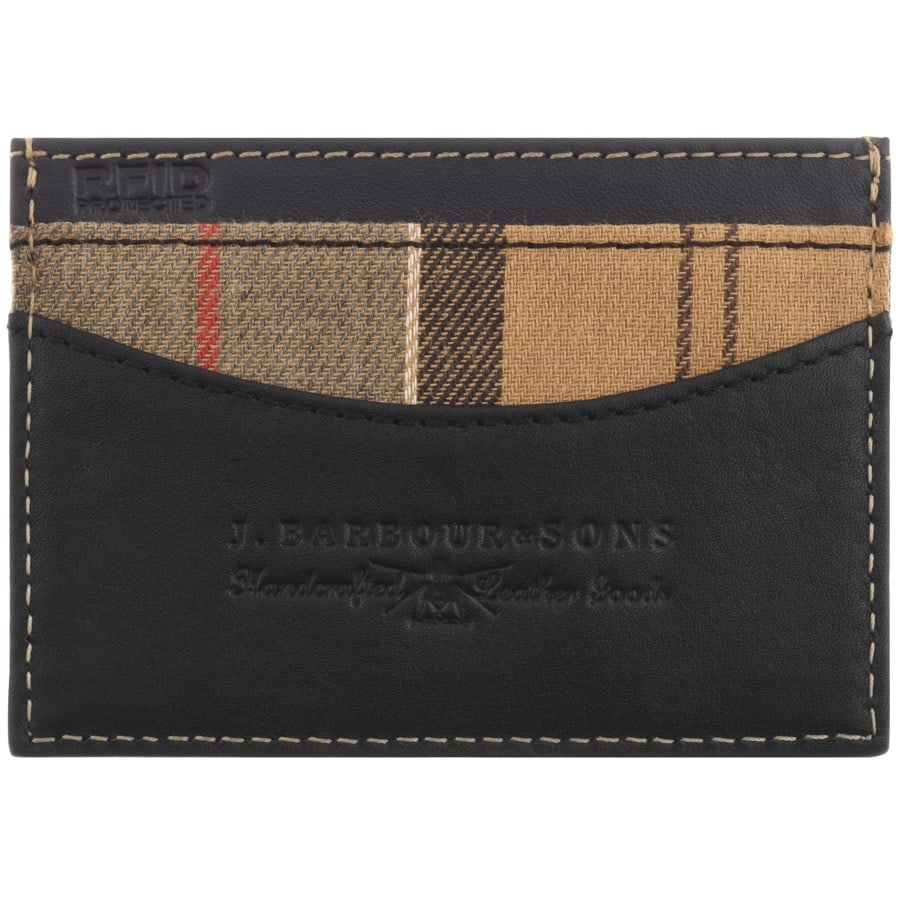 Alternative Image for ProductBarbour Leather Card Holder Black2